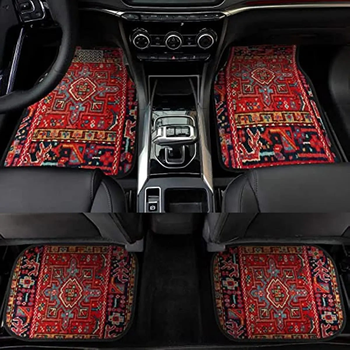 Vintage Bohemian Style Car Floor Carpet
