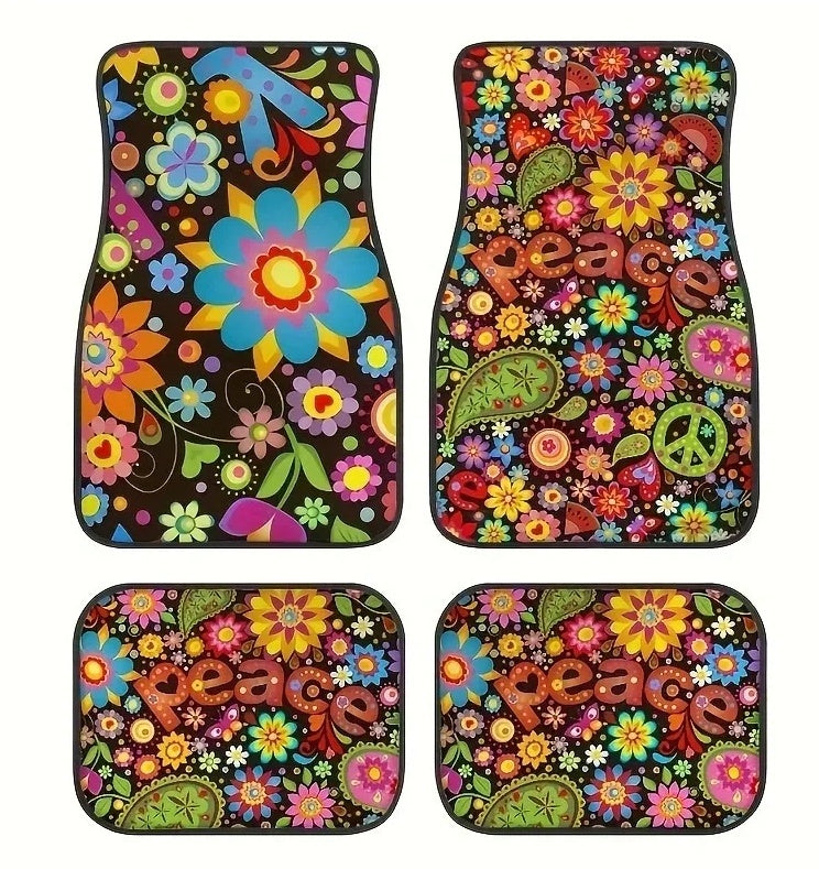 Vintage Bohemian Style Car Floor Carpet