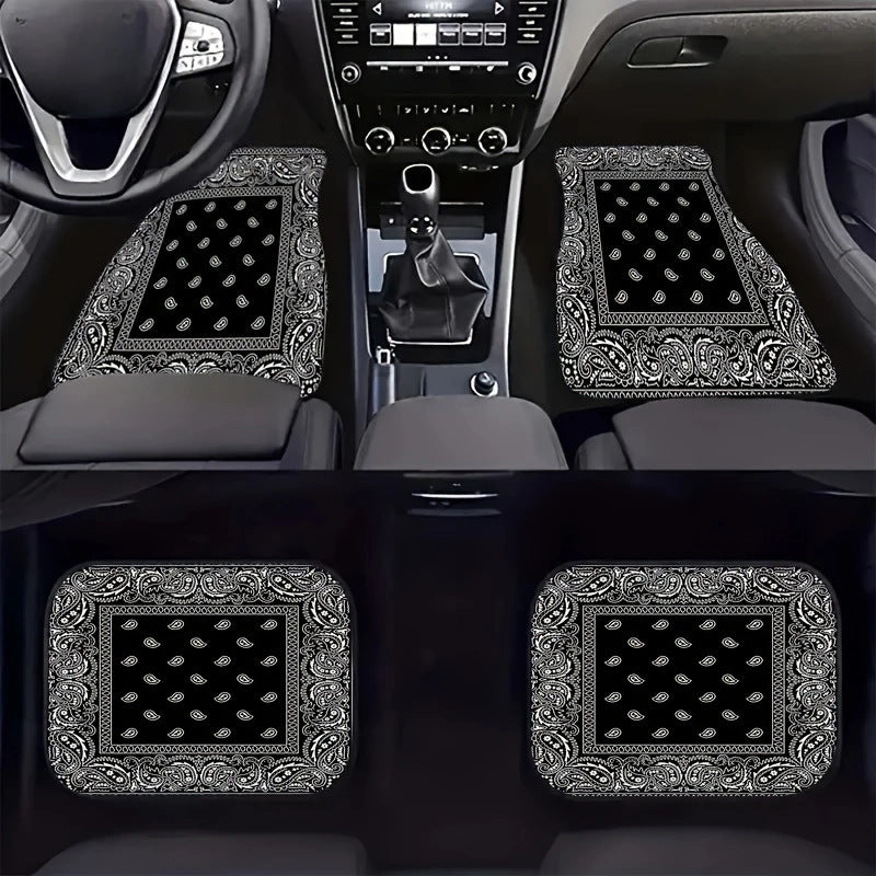 Vintage Bohemian Style Car Floor Carpet