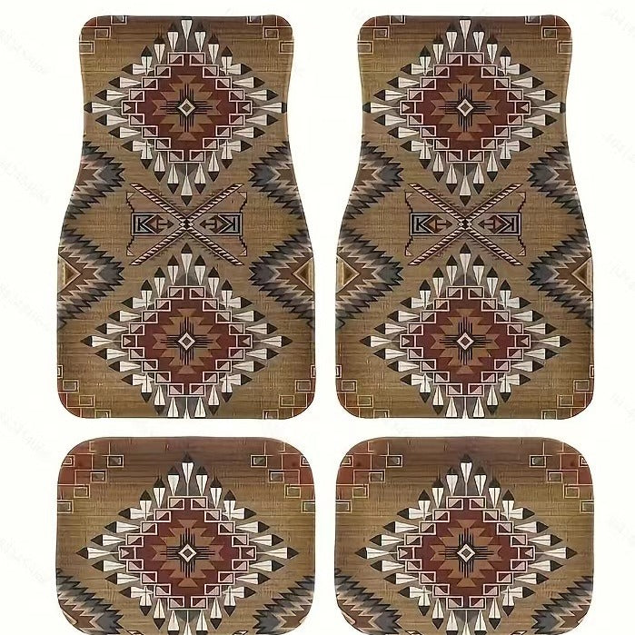 Vintage Bohemian Style Car Floor Carpet