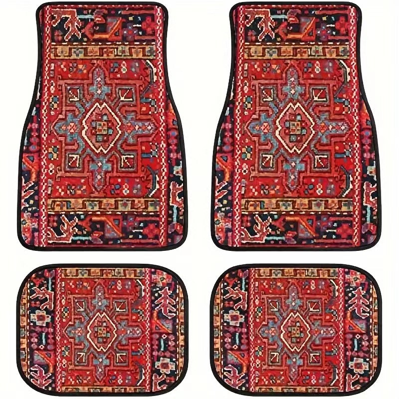 Vintage Bohemian Style Car Floor Carpet